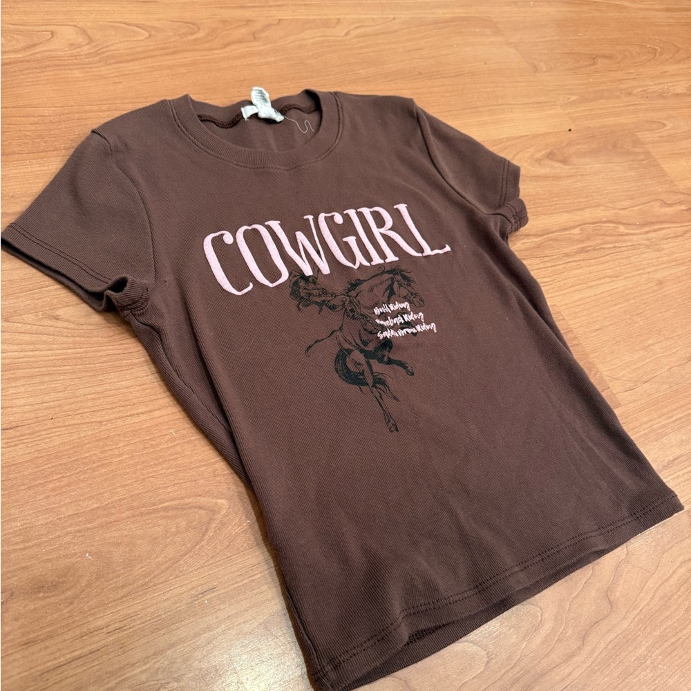 Brown Cowgirl Graphic T-Shirt